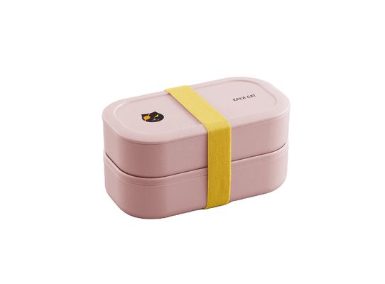 Non-Thermos Bamboo Fiber Bento Box BPA Free No Melamine Sustainable for Picnic Lunch