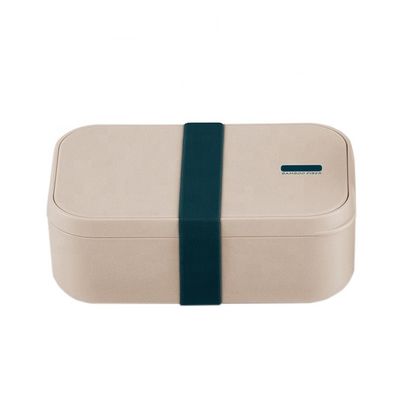 Kid Children Lunch Box Bento with Bamboo Fiber One Layer and Cutlery Dishwasher Safe