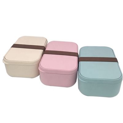 Kid Children Lunch Box Bento with Bamboo Fiber One Layer and Cutlery Dishwasher Safe