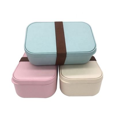 Kid Children Lunch Box Bento with Bamboo Fiber One Layer and Cutlery Dishwasher Safe
