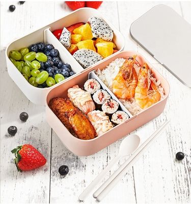 Kid Children Lunch Box Bento with Bamboo Fiber One Layer and Cutlery Dishwasher Safe