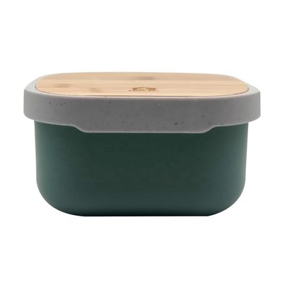 190*150*100mm Salad Container Box with Custom Logo Pattern and Eco-Friendly Bamboo Lid
