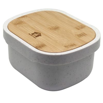 190*150*100mm Salad Container Box with Custom Logo Pattern and Eco-Friendly Bamboo Lid