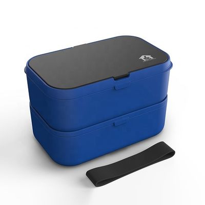OEM Takeaway Microwavable Blue Food Container BPA Free Plastic Children Cool Lunch Box