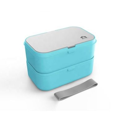 OEM Takeaway Microwavable Blue Food Container BPA Free Plastic Children Cool Lunch Box
