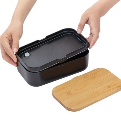 Bamboo Lid Bento Lunch Box 1000ml Capacity for Healthy Eating and Sustainable Living
