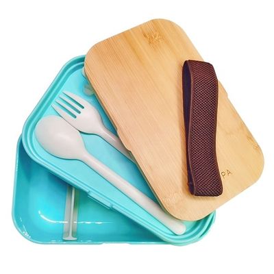 Bamboo Lid Bento Lunch Box 1000ml Capacity for Healthy Eating and Sustainable Living