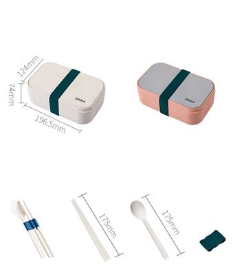 Convenient Bento Lunch Box for Kids Includes Soup Cup Heat Preservation Bags