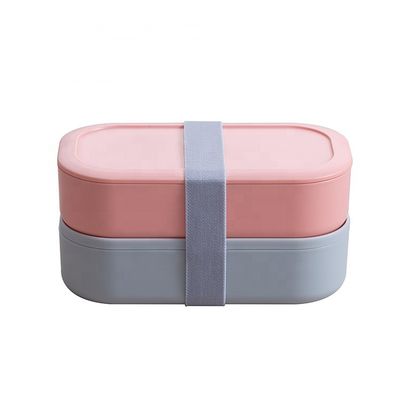 Blue Pink Black White or Customized Eco-Friendly Microwavable Lunch Box Set for Kids and Adults