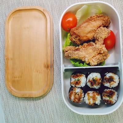 T113 Single Tier Eco-Friendly Bamboo Lid Bento Lunch Box with Cover