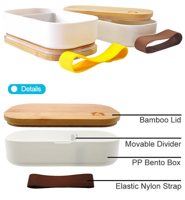 T113 Single Tier Eco-Friendly Bamboo Lid Bento Lunch Box with Cover