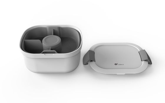 Leak Proof Lunch Box Customized White Plastic Salad Soup Bowl with Lid