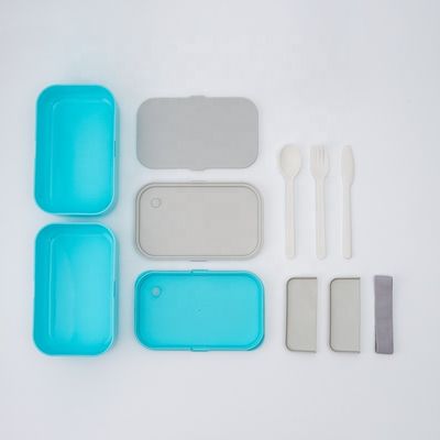 Food Container Feature Microwavable 2-Layer 1000-2000 ml Lunchbox for Adults and Kids