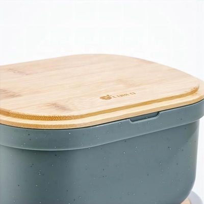 190*150*100 mm Microwavable Food Container Eco Custom Logo Color Separated Space BPA Free Bamboo Storage Box Container