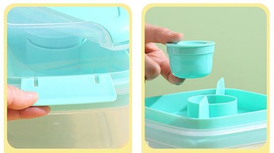 Kids Lunch Box BPA-Free Plastic Salad Container Fridge Storage Container 168*181*84 mm