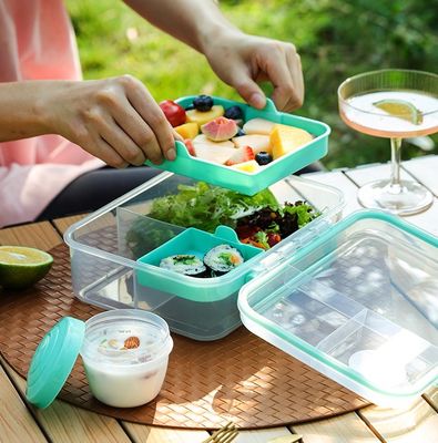 296g Microwavable Customized BPA Free Food Grade Salad Container Set for Fridge Storage