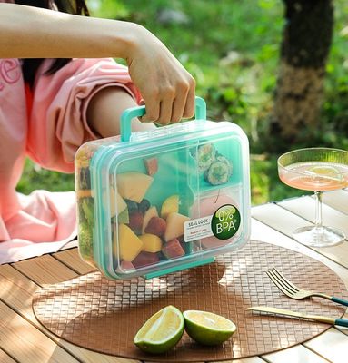 296g Microwavable Customized BPA Free Food Grade Salad Container Set for Fridge Storage
