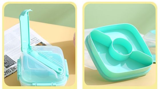 296g Microwavable Customized BPA Free Food Grade Salad Container Set for Fridge Storage