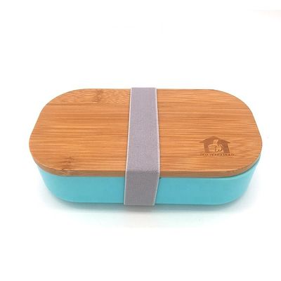 Pink 1-Layer Bamboo Lid Custom Eco Fridge Plastic Food Grade Bento Lunch Box for Kids