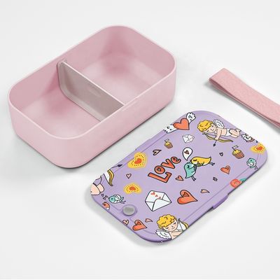 Large Capacity 1000ml Blue Rectangle BPA Free Food Container with Movable Divider