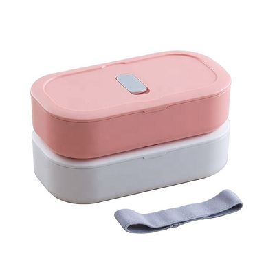 1200ml Custom Logo Eco PP Lunchbox BPA Free Double Decker Portable for Kids and Adults