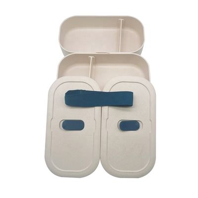 Rectangle 3 Compartiment Microwave Safe Custom Potluck Lunch Box with Movable Divider