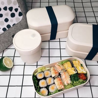 Rectangle 3 Compartiment Microwave Safe Custom Potluck Lunch Box with Movable Divider
