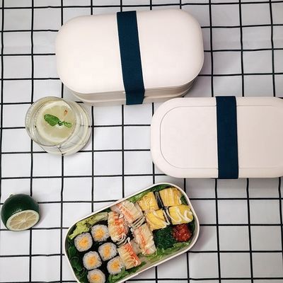 Rectangle 3 Compartiment Microwave Safe Custom Potluck Lunch Box with Movable Divider