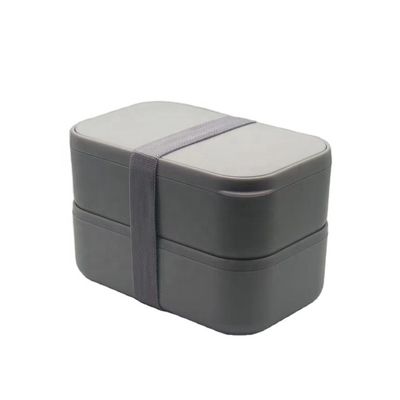Large Capacity 2000ml 2-layer BPA Free PP Pink Custom Storage Containers Box with Cutlery