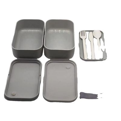 Large Capacity 2000ml 2-layer BPA Free PP Pink Custom Storage Containers Box with Cutlery