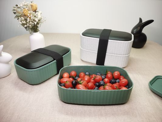 T119 Banana Leaf  Microwave-Safe Bento Lunch Box  201*125*125 mm