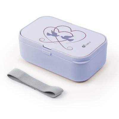 267g Eco Friendly BPA Free  1000ml Customized Plastic Lunch Box with Cutlery and Divider