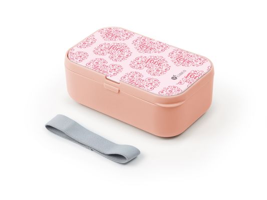 267g Eco Friendly BPA Free  1000ml Customized Plastic Lunch Box with Cutlery and Divider