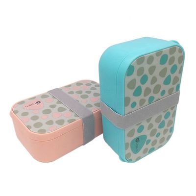 267g Eco Friendly BPA Free  1000ml Customized Plastic Lunch Box with Cutlery and Divider